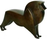 Art Deco Bronze Lion Sculpture
