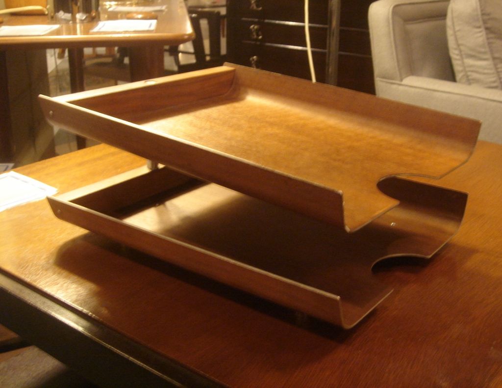 Mid-20th Century Bentwood Letter Tray by Peter Pepper Products