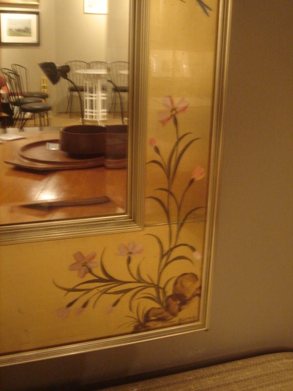 Brass Vintage Asian-Style Mirror by LaBarge