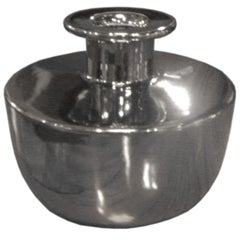 Italian Silvered Ceramic Vase by Raymor