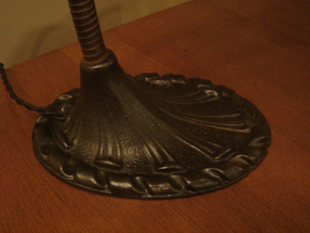 Antique Desk Lamp in Patinated Brass & Copper by Aladdin Co. 2