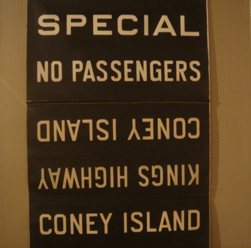 Mid-20th Century Vintage New York City Subway Sign - 