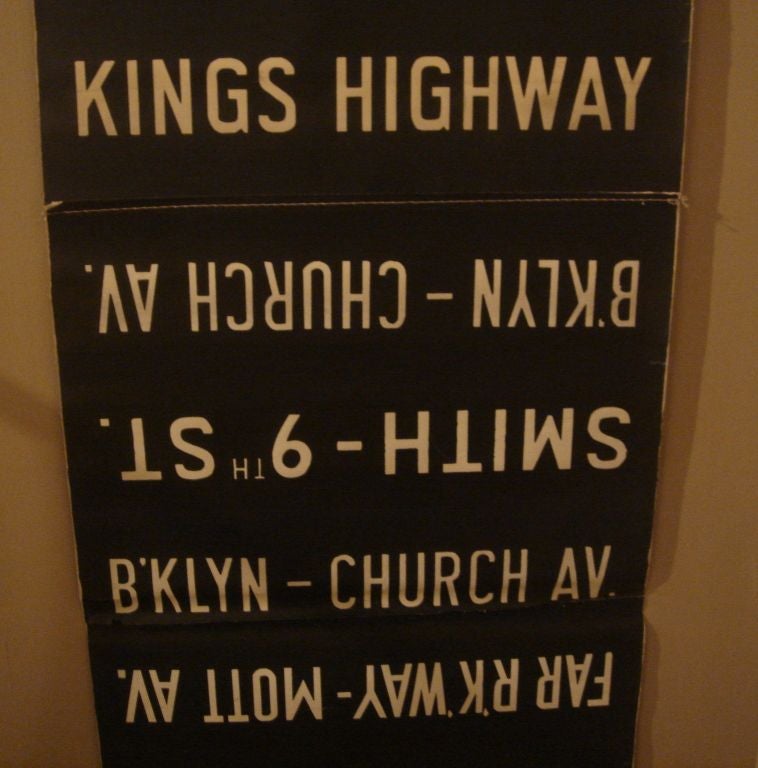 Canvas Vintage New York City Subway Sign - 