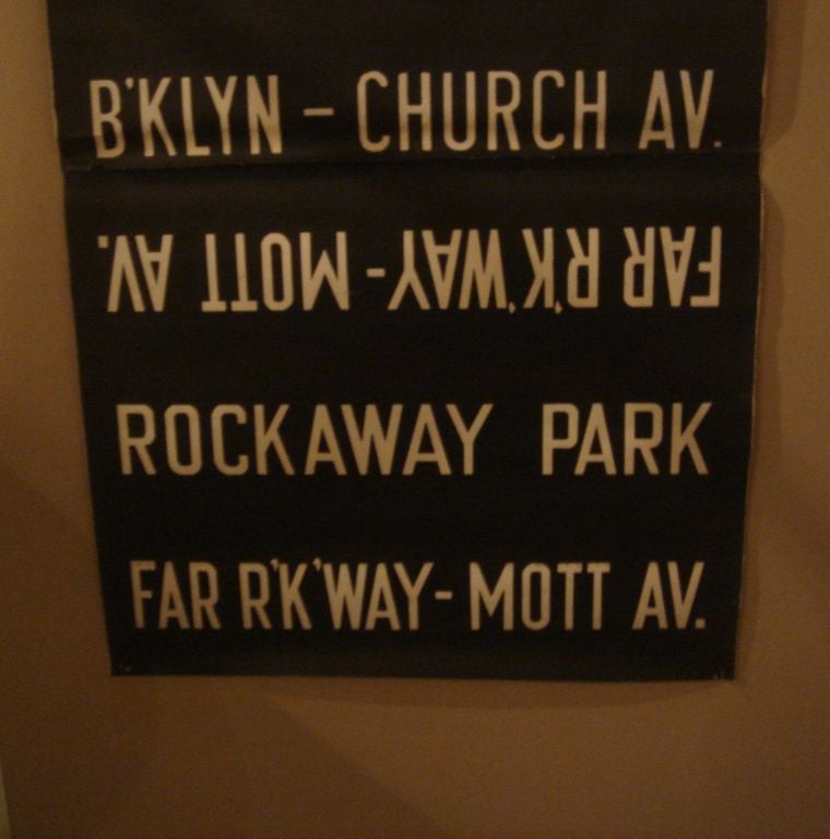 Vintage New York City Subway Sign - 