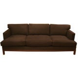 Custom Modern style Sofa with Oak Base in Charcoal Wool