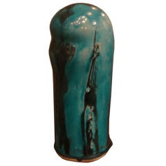 Used Blue Ceramic Sculpture by Jeppe from Troy Soho