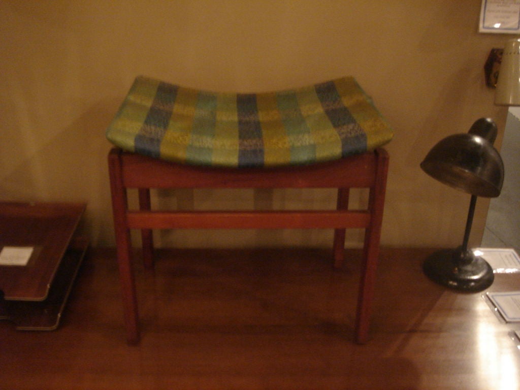 Upholstery Danish Teak Bench / Stool by John Stuart
