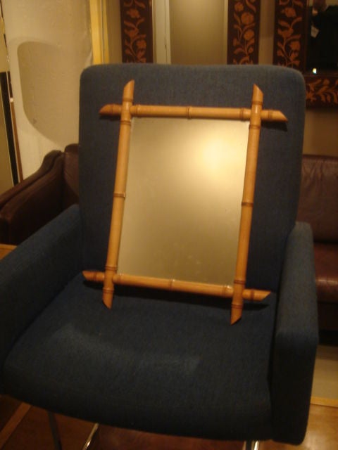 Late 20th Century Vintage Bamboo Mirror