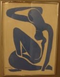 Vintage Matisse Poster in Silver Wood Frame