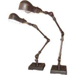 Pair of Industrial Table Lamps by Fostoria 6