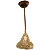 Artisan Hand-Blown Block Glass Pendant Light