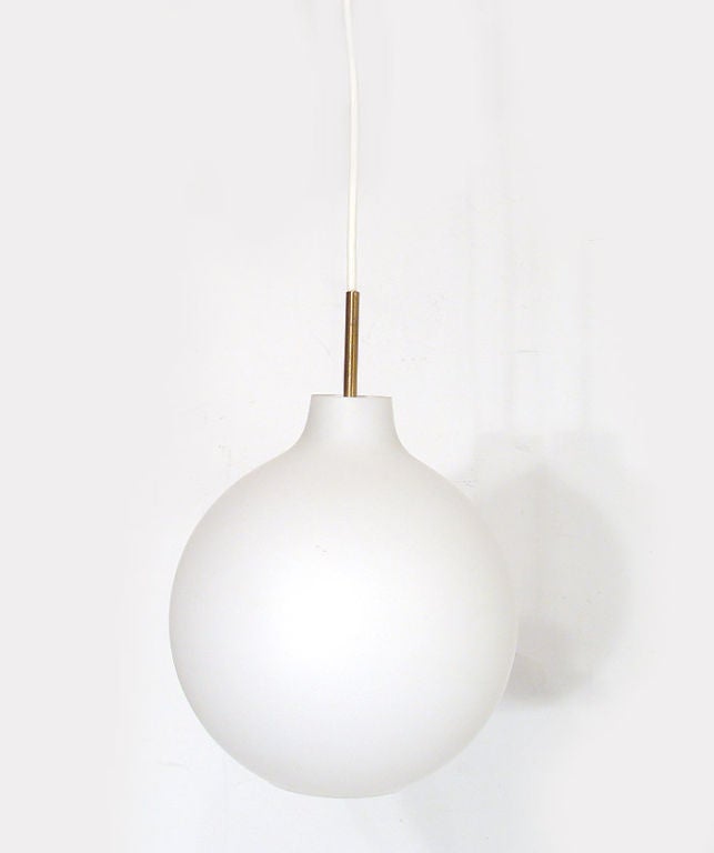 Opal Glass Hanging Globe by Vilhlem Wohlert  for Louis Poulsen