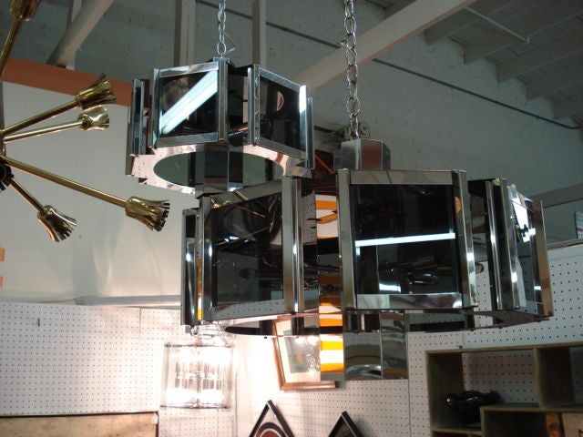 Selection of Chrome Chandeliers by Frederick Raymond