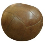 Vintage Brown Leather Medicine Ball by Everlast