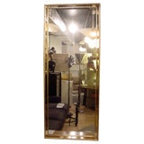 1970s Gilt Faux Bamboo Framed Hall Mirror by LaBarge