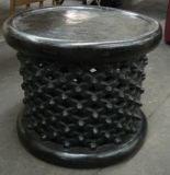 African Cameroon Drum Stool 16W x 16H