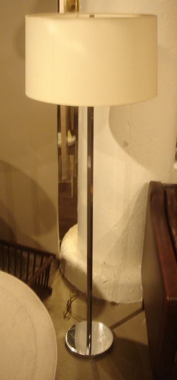 1970s Vintage Chrome Floor Lamp
