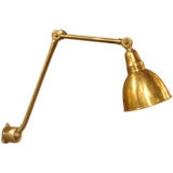 Vintage French Brass Wall Extension Lamp