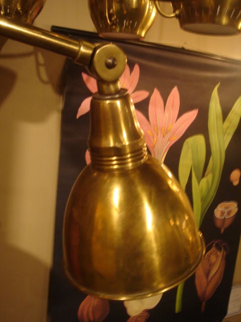Mid-20th Century Vintage French Brass Wall Extension Lamp