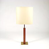 Walnut & Chrome Table Lamp by Nessen Studio