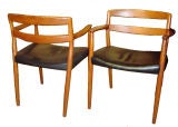 Pair of Arm Chairs by Madsen and Larsen for Willy Beck