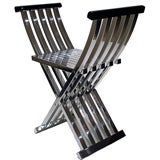 Polished Aluminium Folding Bench by John Vesey