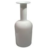 Vintage Large White Gulvase by Otto Bauer for Holmegaard