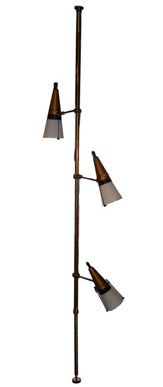 Pole Lamp with Three Shades