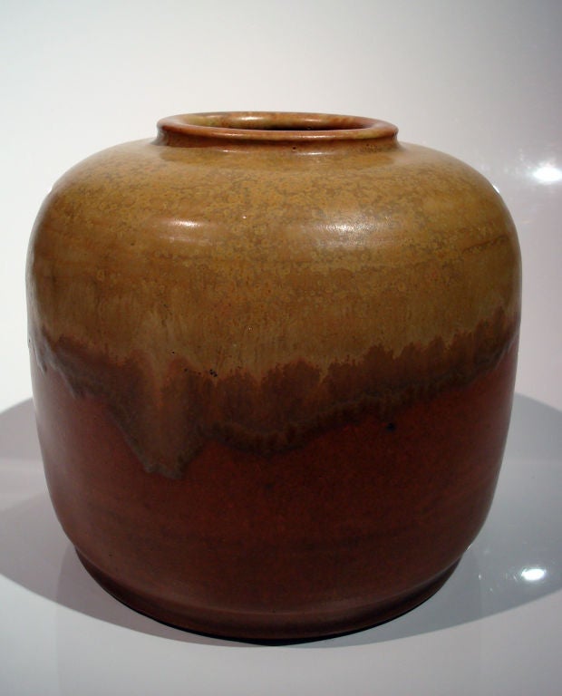 Early vase by Patrick Nordstrom for Royal Copenhagen. This piece dates from circa 1923. Marked with signature and makers mark in glaze.
