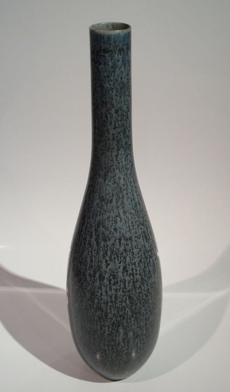 Blue Speckled Vase by Carl Harry Stalhane for Rostrand