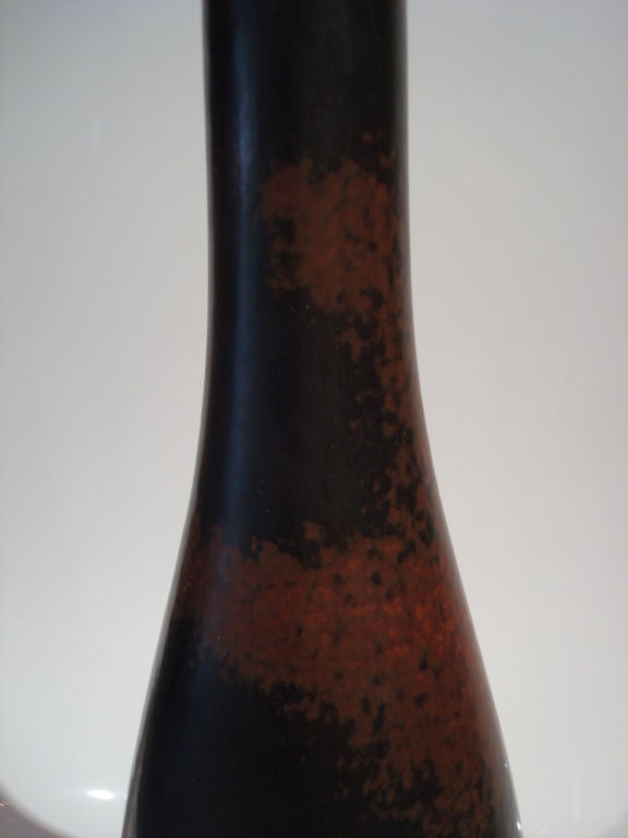 Swedish Rare Brown Dappled Vase by Carl Harry Stalhane for Rörstrand For Sale