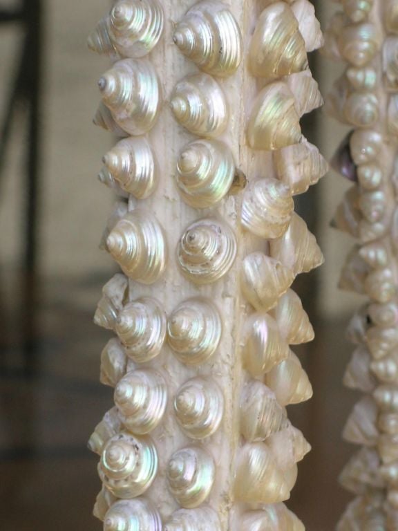 Late 20th Century PAIR OF ITALIAN LARGE SEASHELL OBELISKS by Guido Manerba For Sale