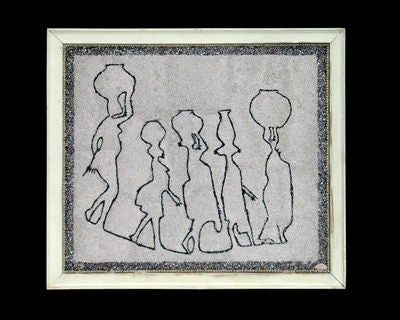 ITALIAN 1970'S CRUSHED SEASHELL PANEL by Guido Manerba