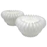 PAIR OF ITALIAN 1950
S WHITE CERAMIC LOBED SCULPTURES