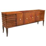 ITALIAN 1940'S WALNUT & STAINED PARCHMENT CREDENZA by Borsani