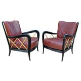 PAIR OF ITALIAN 1940'S ARMCHAIRS Probably by Gulielmo Ulrich