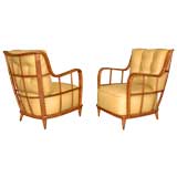 PAIR OF ITALIAN 1940'S ARMCHAIRS Probably by Paolo Buffa