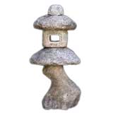 A SUBLIME JAPANESE CARVED GRANITE FIVE-PART GARDEN LANTERN