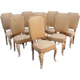 SET OF EIGHT FRENCH ART DECO DINING CHAIRS style of Jansen