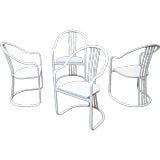 SET OF FOUR FRENCH 1960'S  GARDEN CHAIRS