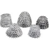 SET OF FIVE ITALIAN 1940'S 'ROSTRATO' GLASS  FORMS