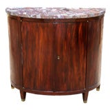 FRENCH LOUIS XVI MAHOGANY DEMILUNE CONSOLE