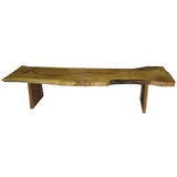 Acacia and Ebony Wood Table