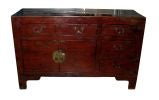 Chinese Red Lacquer Credenza