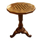 Irish Rosewood Pedestal Game Table