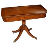 Antique Regency Period Pedestal Games Table