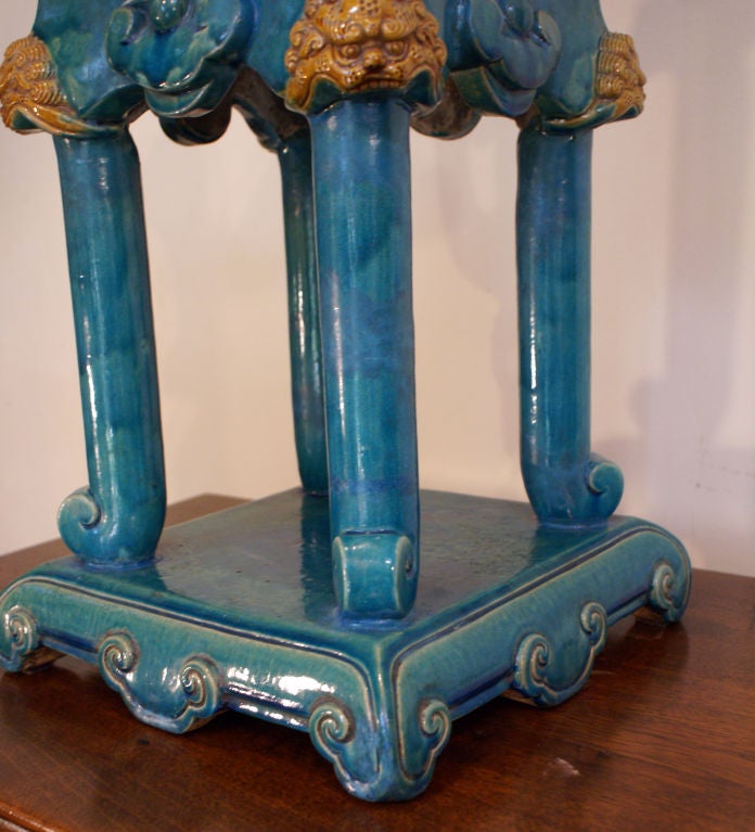 Chinese A Large Ming Dynasty Glazed Censer