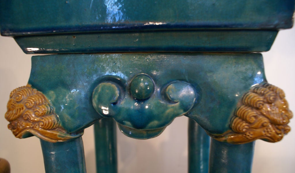 A Large Ming Dynasty Glazed Censer 5
