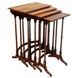 Nest of Four Rosewood Tables