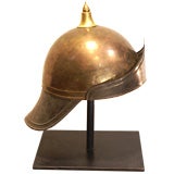 "Ancient" Metal Helmet on Stand